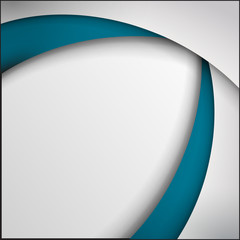 Blue and white curve lines abstract vector background for text and message 