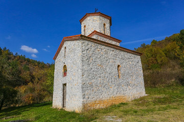 Fototapeta na wymiar Orthodox church in central Serbia