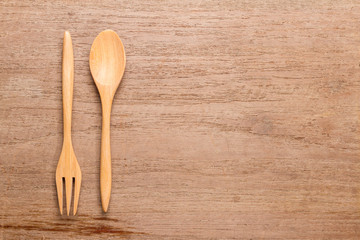 wooden spoon and fork