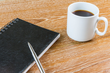 notebook on table