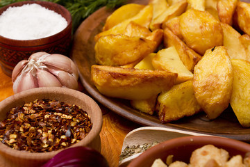 Potatoes fried in lard