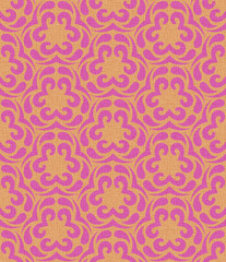 Vintage seamless pattern. Floral ornament with texture. Hand drawn.