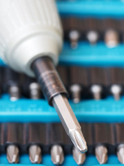 Set of screwdriver bits
