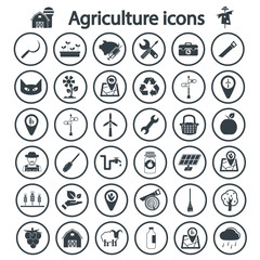 agriculture icon set