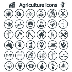 agriculture icon set