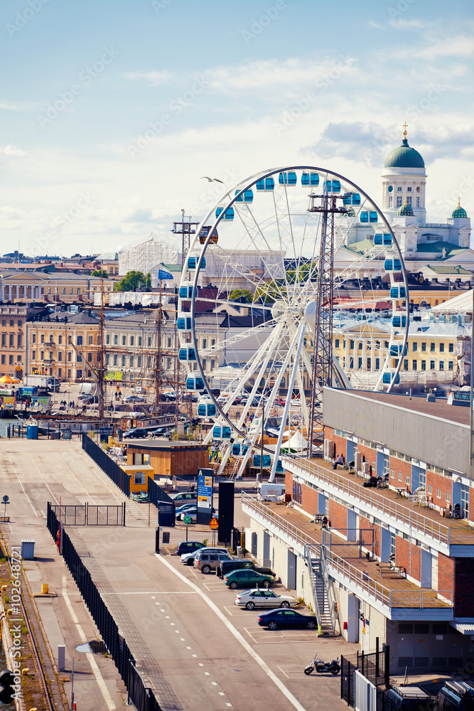 Wall mural Helsinki port