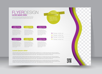 Flyer, brochure, magazine cover template design landscape orientation for education, presentation, website.  Editable vector illustration.