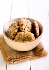 Chocolate chip oat cookies