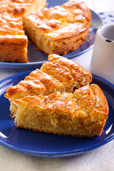 Apple filling yeast pastry pie