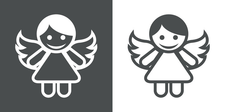 Icono plano angel #1