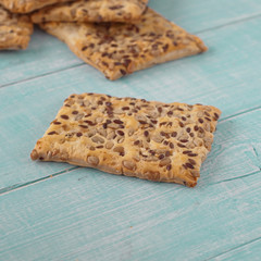 homemade cookies with sunflower seeds and flax seed