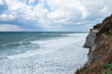 Storm in the Bay of climate change. Increased hurricane. Pollution of the seas.