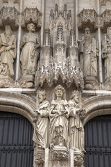 Fototapeta na wymiar Brussels Cathedral Church, Belgium