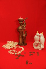 couple in love, elephants, couple of elephants, parrots, lovebirds