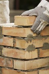 Bricklaying brick wall