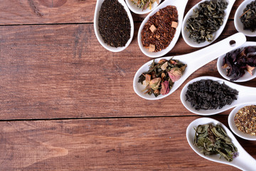 assortment of dry tea