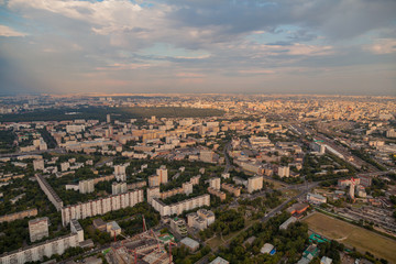 Birdseye view of Moscow