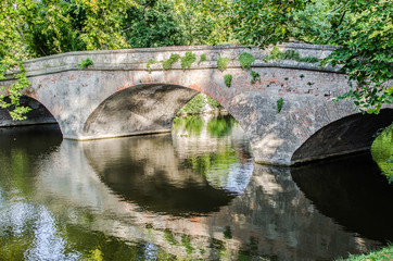 Fototapeta na wymiar Schlosspark Brücke