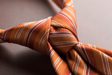  orange necktie knot