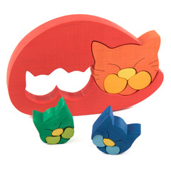 wooden cat toy
