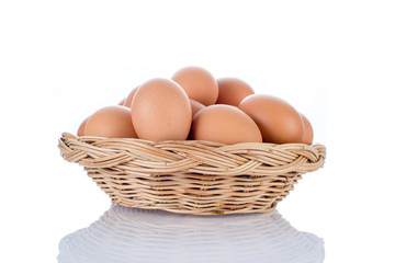 Egg collection isolated on white background