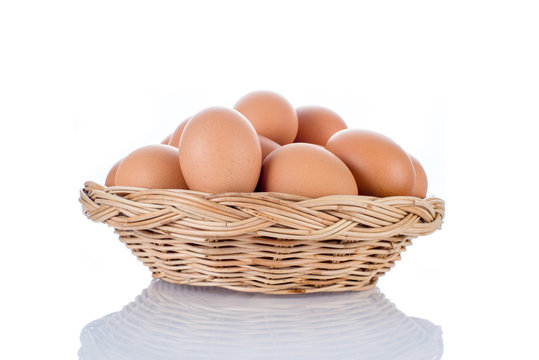 Egg collection isolated on white background
