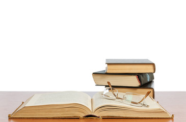 Old books on the shelf