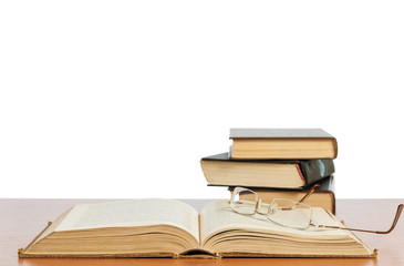 Old books on the shelf