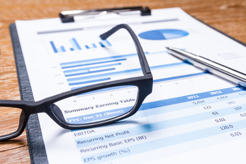 business report on table