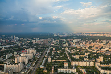 Obraz premium Birdseye view of Moscow