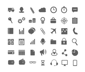 Business, web icons. Vector
