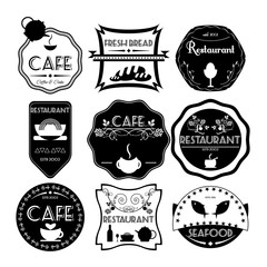 Fresh bread, coffee shop, restaurant Set retro vintage badges