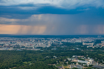 Birdseye view of Moscow