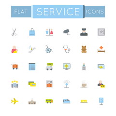 Vector Flat Service Icons