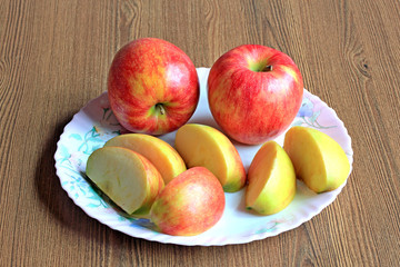 Naklejka na ściany i meble apples on a plate
