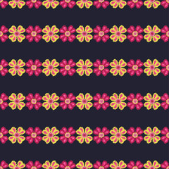 Seamless vector background with decorative flowers