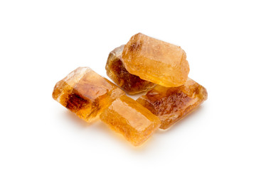 Large caramelized sugar on a white background.