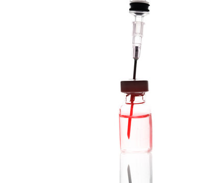 Syringe and vaccine isolated