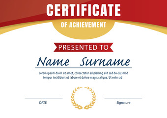 Fototapeta premium certificate template,diploma layout,A4 size ,vector