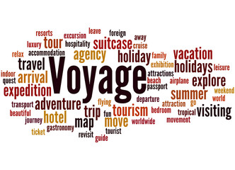 Voyage, word cloud concept 2