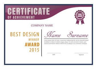 certificate template,diploma layout,A4 size ,vector