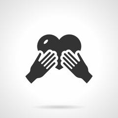 Mothers love black design vector icon