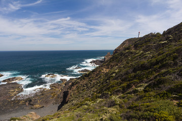 Fototapeta na wymiar Cape Schanck Lighthouse from afar