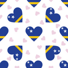 Curacao independence day seamless pattern. Patriotic country fla