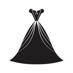 ball gown black