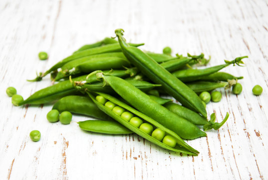 Green fresh peas