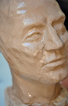 buste sculpture argile