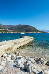 Adriatic sea beach on the sunny day