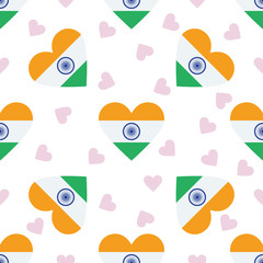 India independence day seamless pattern. Patriotic country flag