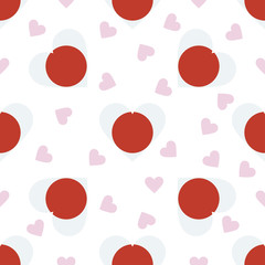 Japan independence day seamless pattern. Patriotic country flag